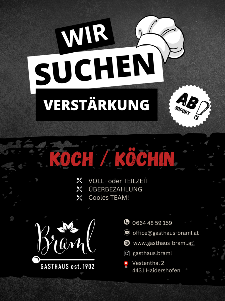 Koch / Köchin gesucht!